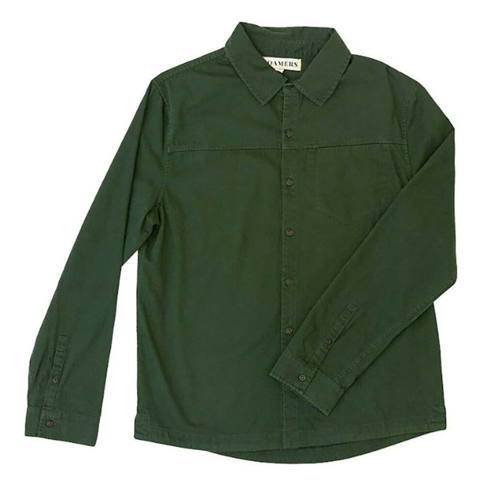 Roamers Mens Chest Pocket Long-Sleeved Shirt / Pine